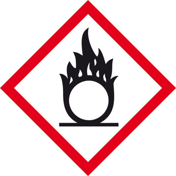 GHS-Gefahrenpiktogramm Symbol 03: Flamme ber Kreis