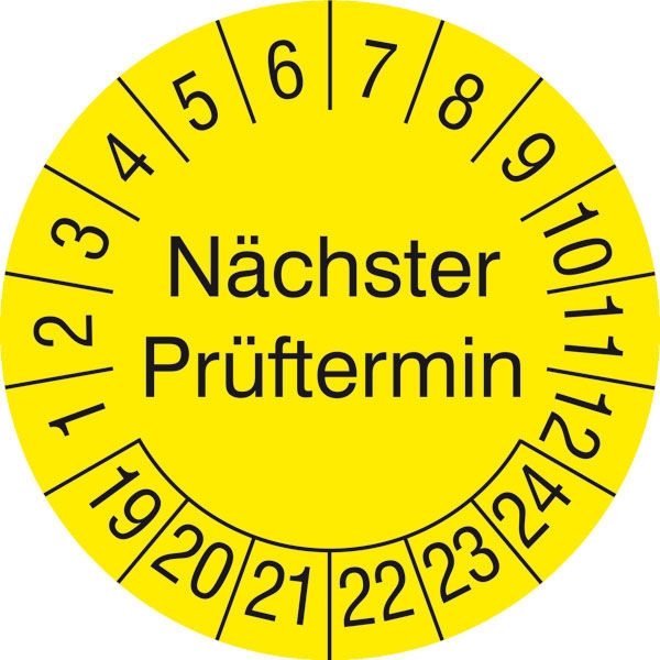 Prüfplakette »Nächster Prüftermin «