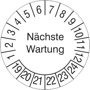 Prüfplakette »Nächste Wartung«