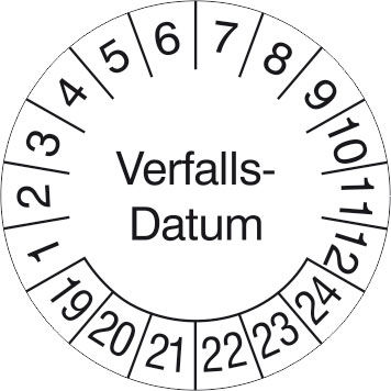 Prfplakette Verfalls-Datum 