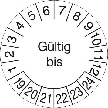 Prüfplakette »Gültig bis«