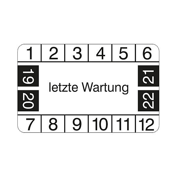 Prüfplakette »letzte Wartung«