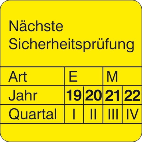 Prfplakette Nchste Sicherheitsprfung