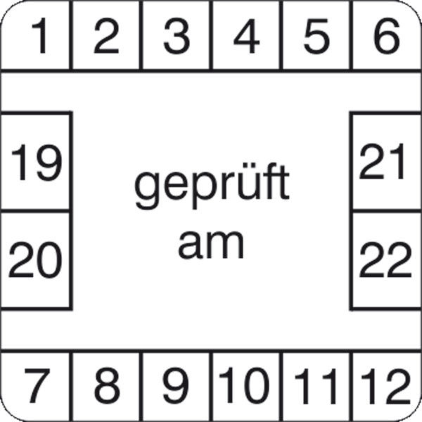Prfplakette geprft am
