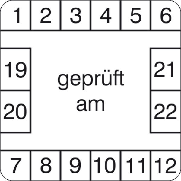 Prüfplakette »geprüft am«