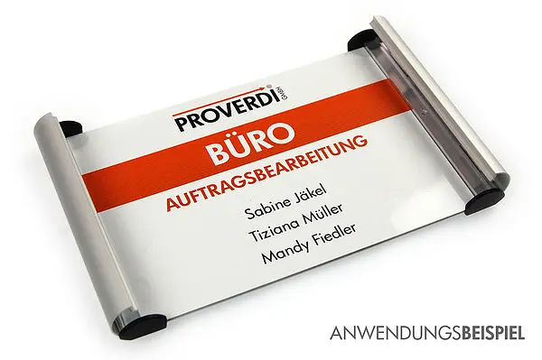 6 Stück A6 Türschild Büro Selbstklebend - Aluminium Mit Klare Abdeckung 148x105 Mm, Schrauben & Klebepads, Professionelle Raumbeschilderung