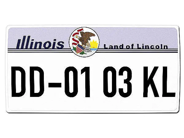 Illinois USA Deko Fahrzeug-Nummernschild mit Ihrem individuellem Wunschtext