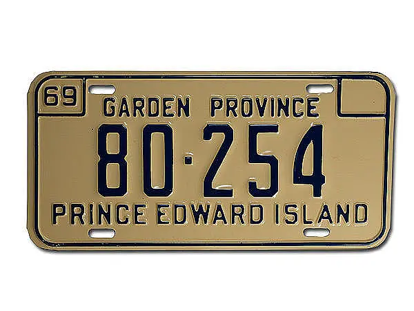 Kanadisches Nummernschild Prince Edward Island