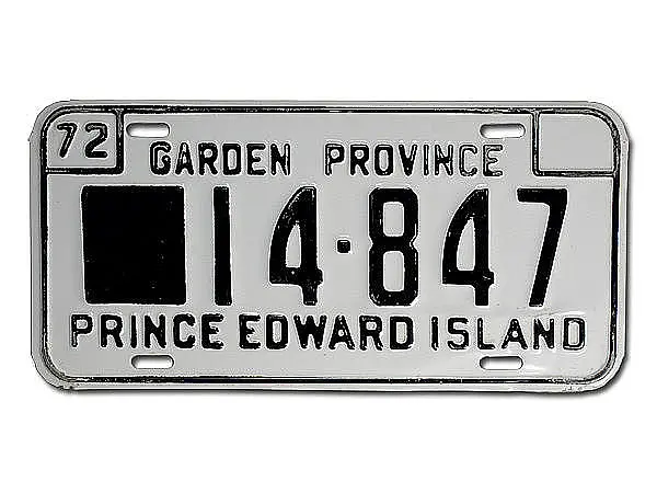 Kanadisches Nummernschild Prince Edward Island