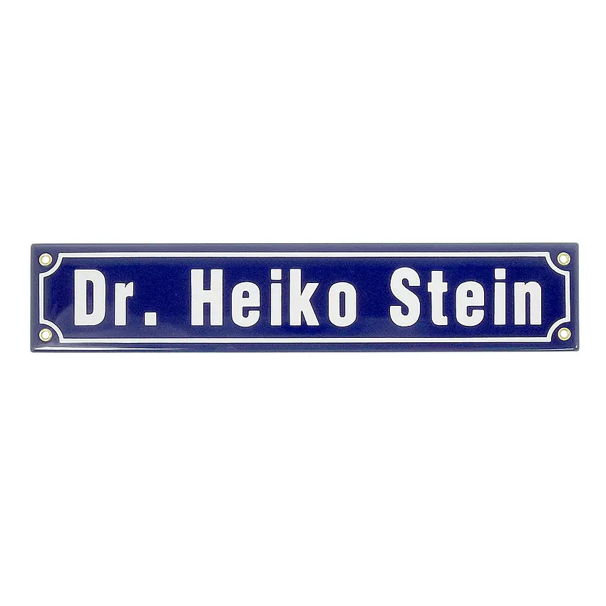 Ministraßenschild aus Emaille