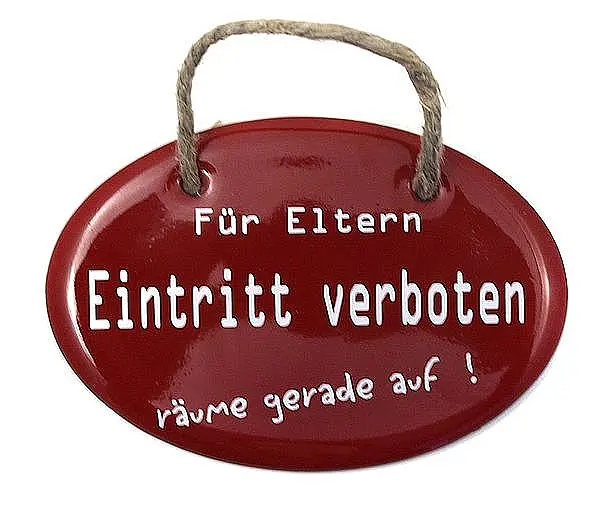 Emaille Türschild,  Eintritt verboten