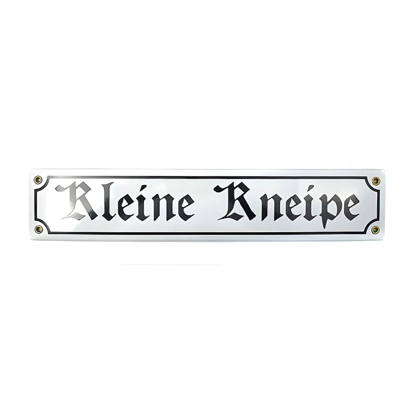 Emaille Schild, Kleine Kneipe