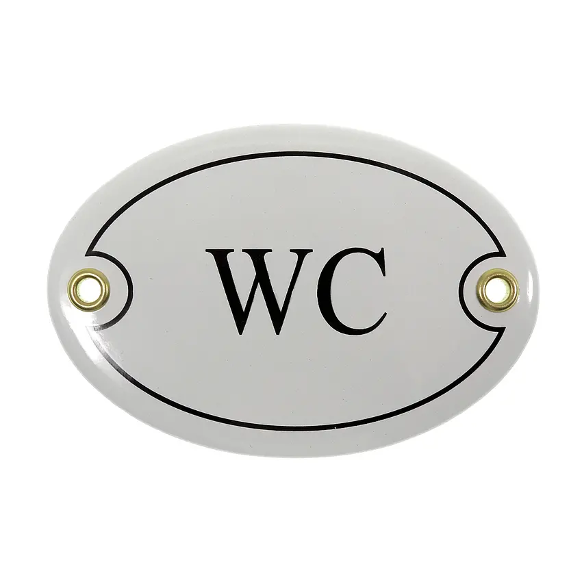 Emaille Türschild für das WC