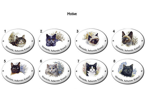 vorsicht katzen schild - Hausnummern und Schilder online kaufen