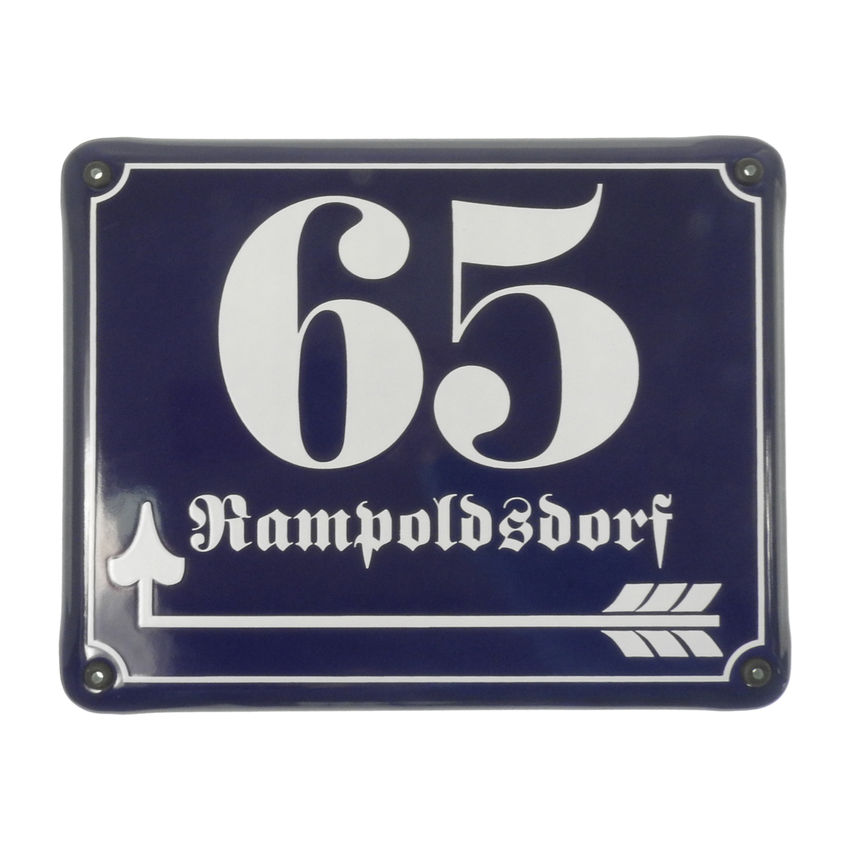 DDR Emaille Schild Hausnummer unbenutzte original Ware aus VEB Produktion Nr.25