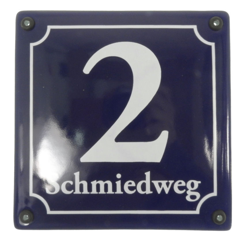 Metzler Hausnummern-Schild Mit Straße- Individueller Schriftzug Aus