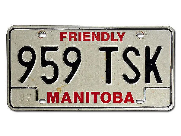 Kanadisches Nummernschild aus Manitoba