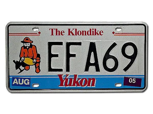 Kanadisches Nummernschild aus Yukon