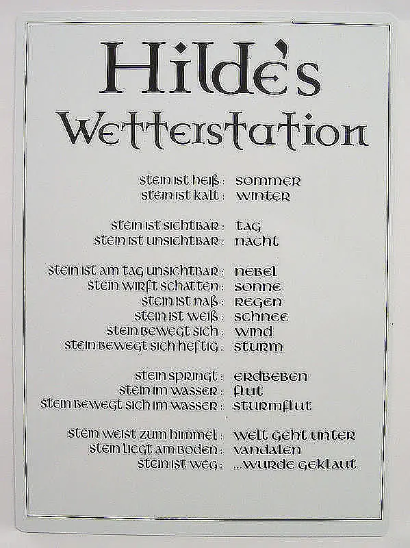 Wettersteinschild - Größe: 21 x 29,7 cm