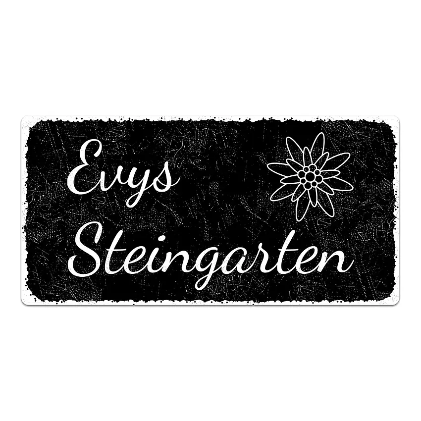 Schild Black Vintage mit Wunschtext