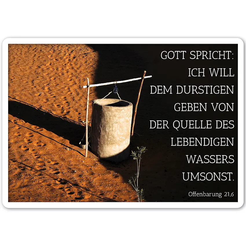 Schild mit Bibelspruch 