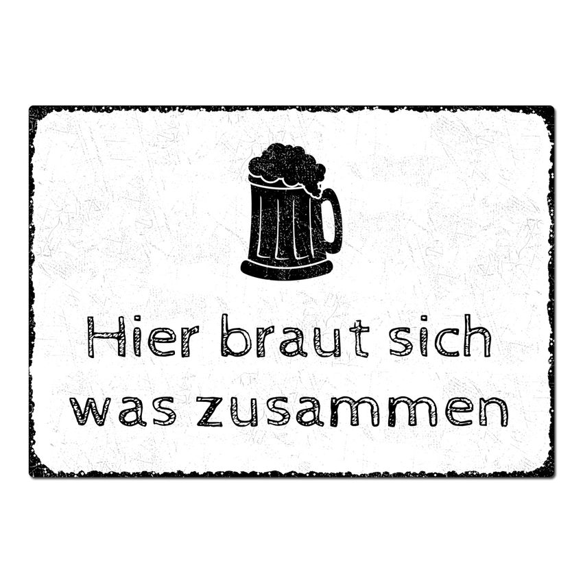 XXL Blechschild Spruch Spruch Shabby 50 x 25 cm Vintage Metallschild