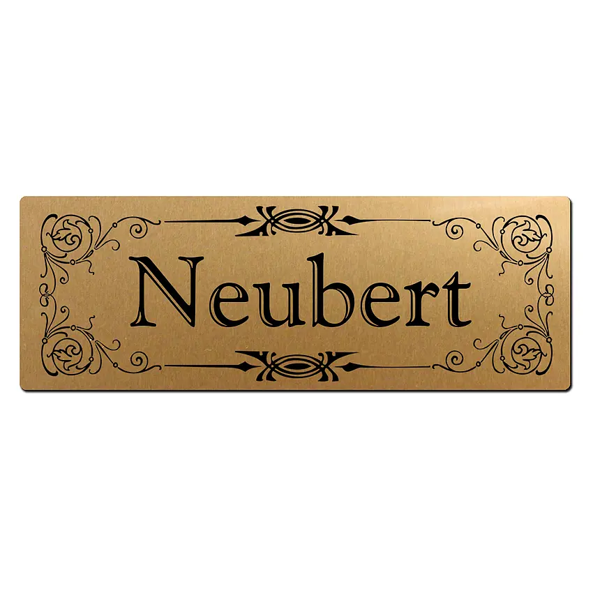 Briefkastenschild im Vintage-Stil - gold