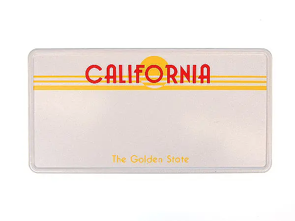 California - Kalifornien Nummernschild mit Wunschtext in Folienschrift -  Schilder online kaufen