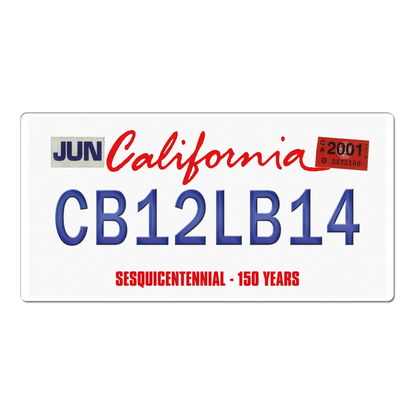 California USA Autonummernschild mit Wunschtext bedruckt 30 x 15