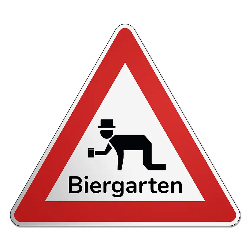 Gefahrenzeichen Betrunkener