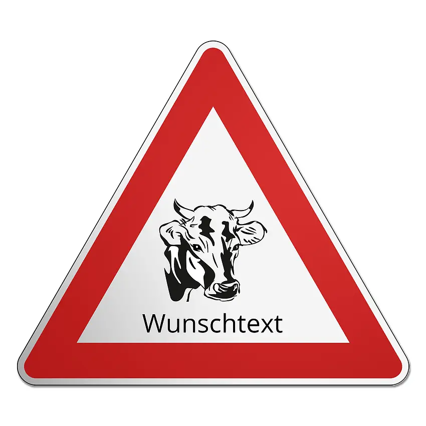 Verkehrsschild - Weideauftrieb - Schenkellänge: 58 cm