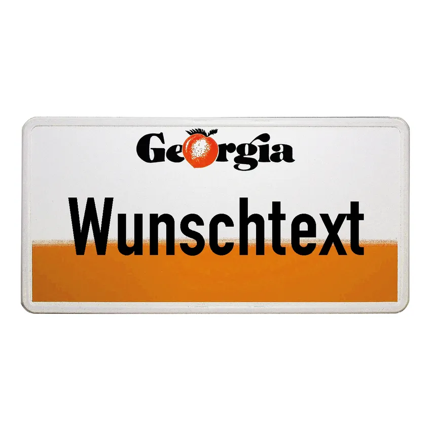 Georgia-Boosterplate mit individuellem Wunschtext