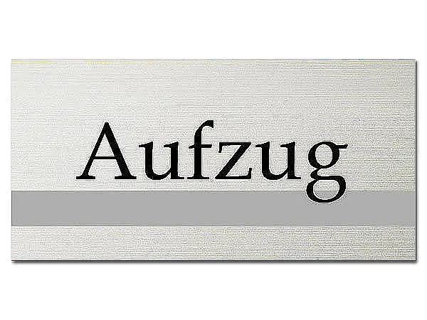 Hinweisschild aus Aluminium