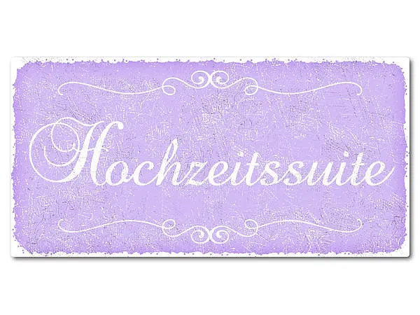 Schild Hochzeitssuite