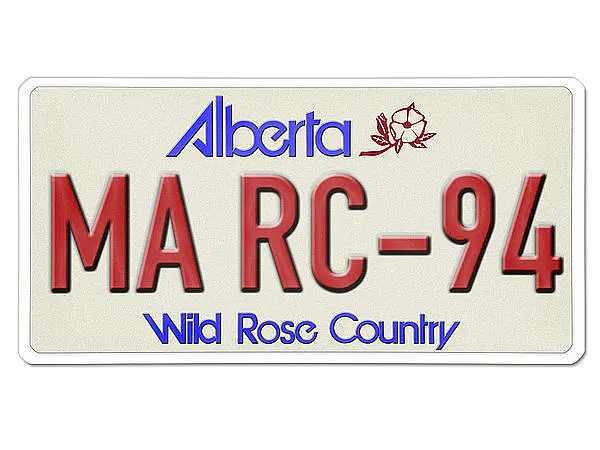 Nummernschild Alberta mit Wunschtext