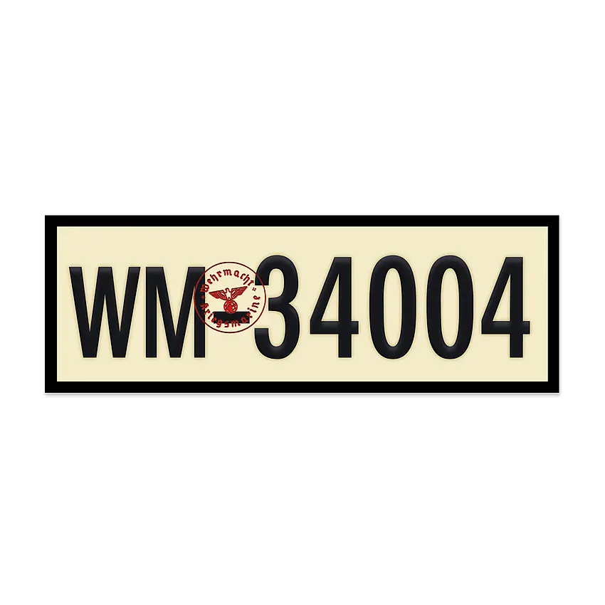 Kennzeichen Deutsches Reich Wehrmacht Marine neu - für Austellungszwecke - Variante neu Kennzeichen Deutsches Reich Wehrmacht Marine neu - für Austellungszwecke - Variante neu