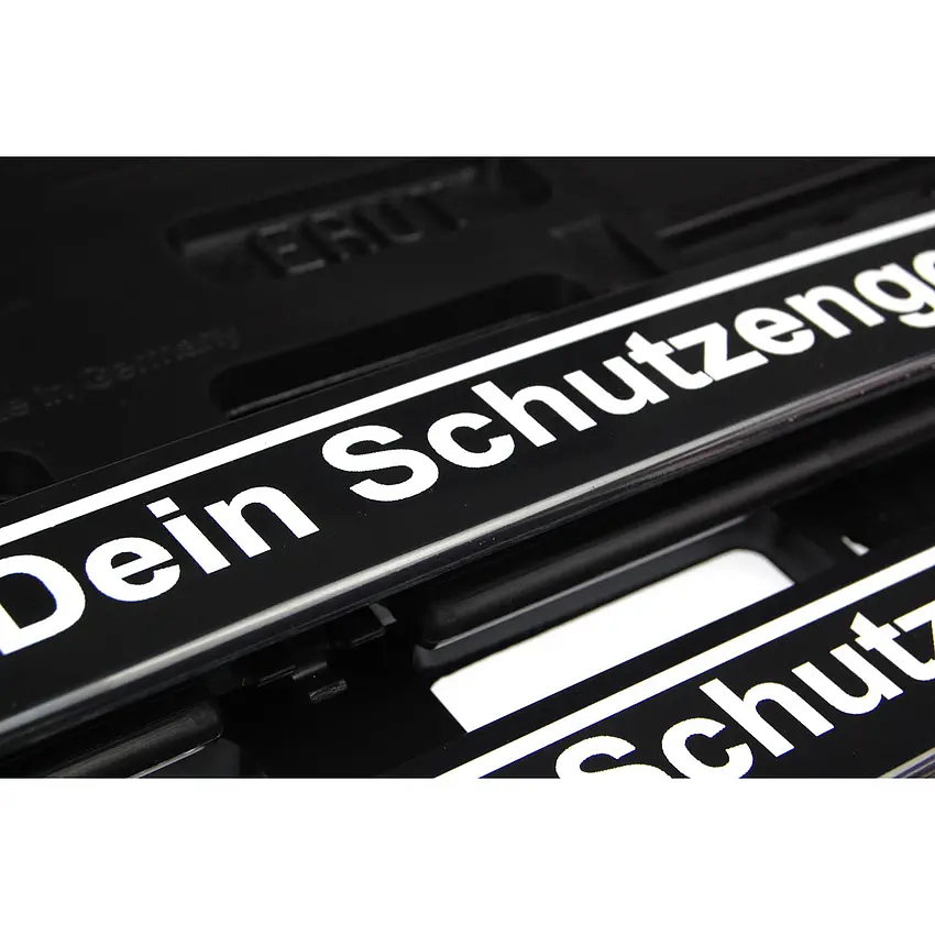 Kennzeichenhalter mit Wunschtext bedrucken - Größe 52 cm - pro Stück -  Schilder online kaufen