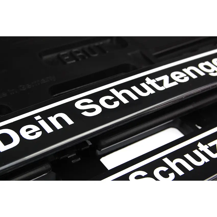 Kennzeichenhalter CHANGE Erhaben - Werbeleiste Schwarz - Schrift Chrome -  10.40.590.3.00