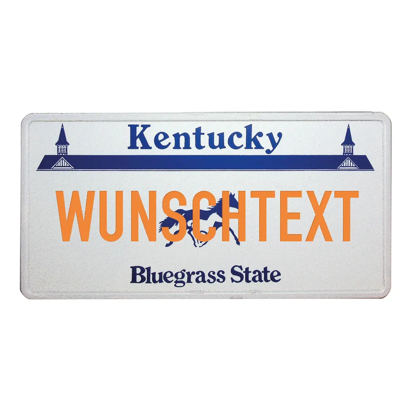 Kentucky-Boosterplate -Bluegrass State- mit individuellem Wunschtext