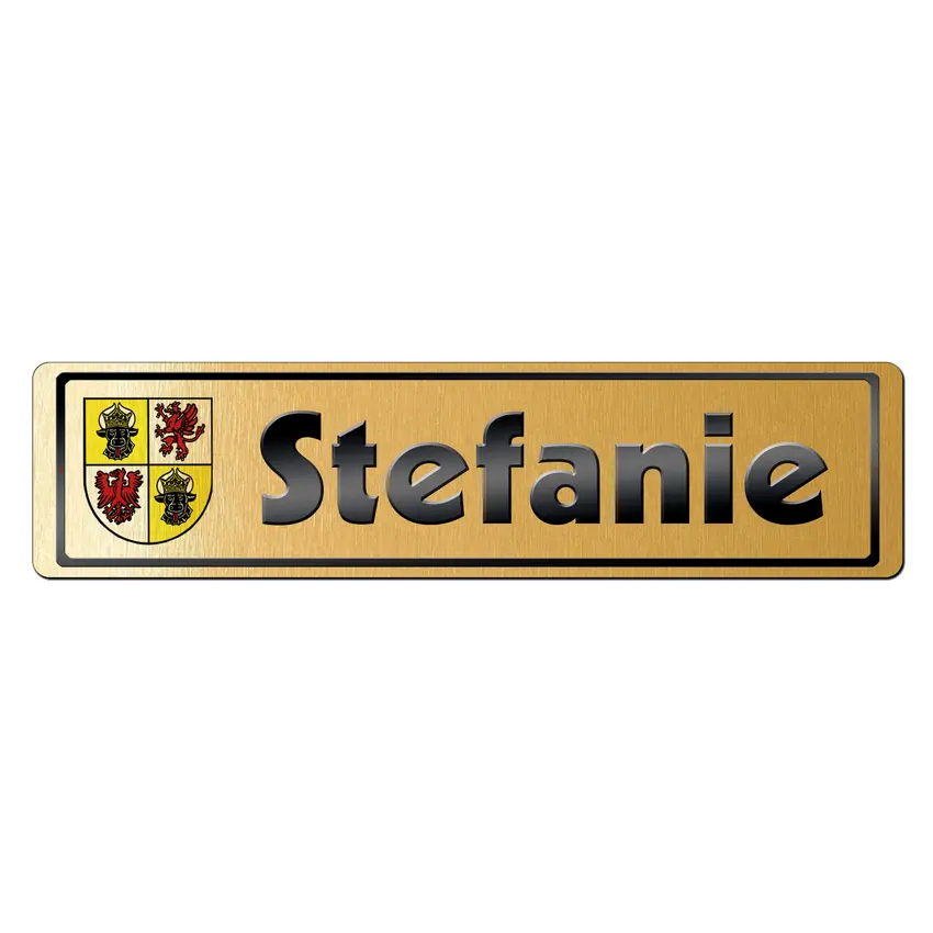 Namensschild mit Landeswappen Mecklenburg Vorpommern