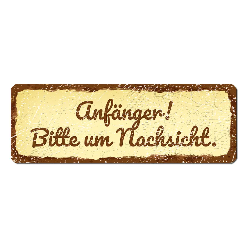 Kleines Schild Vintage Design