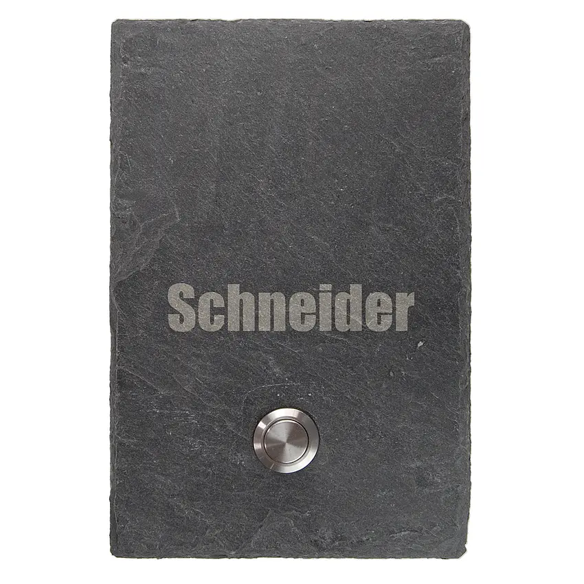 Klingel aus Schiefer 15 x 10 cm - Design Minimal 