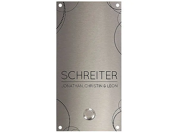 Klingelplatte aus Edelstahl - Design Circle