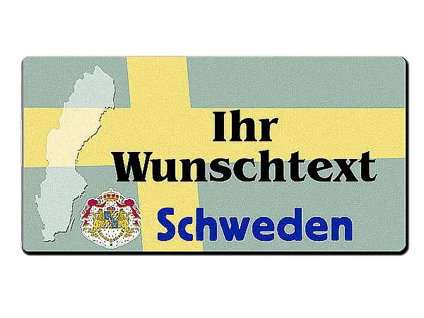 Aluminiumschild Schweden
