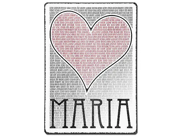 Namensschild mit Herzsymbol - Vintage