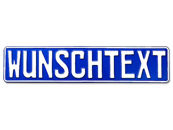 LKW-Namensschild mit Wunschtext 1-farbig dunkelblau - Schilder online kaufen