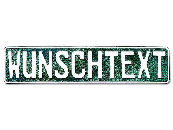 LKW Namensschild mit Wunschtext in glitzer-grün - Schilder online