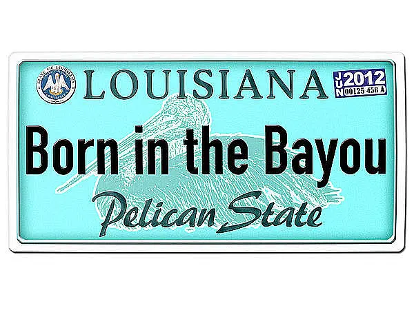Louisiana USA Deko Kfz-Kennzeichen mit Ihrem individuellem Wunschtext