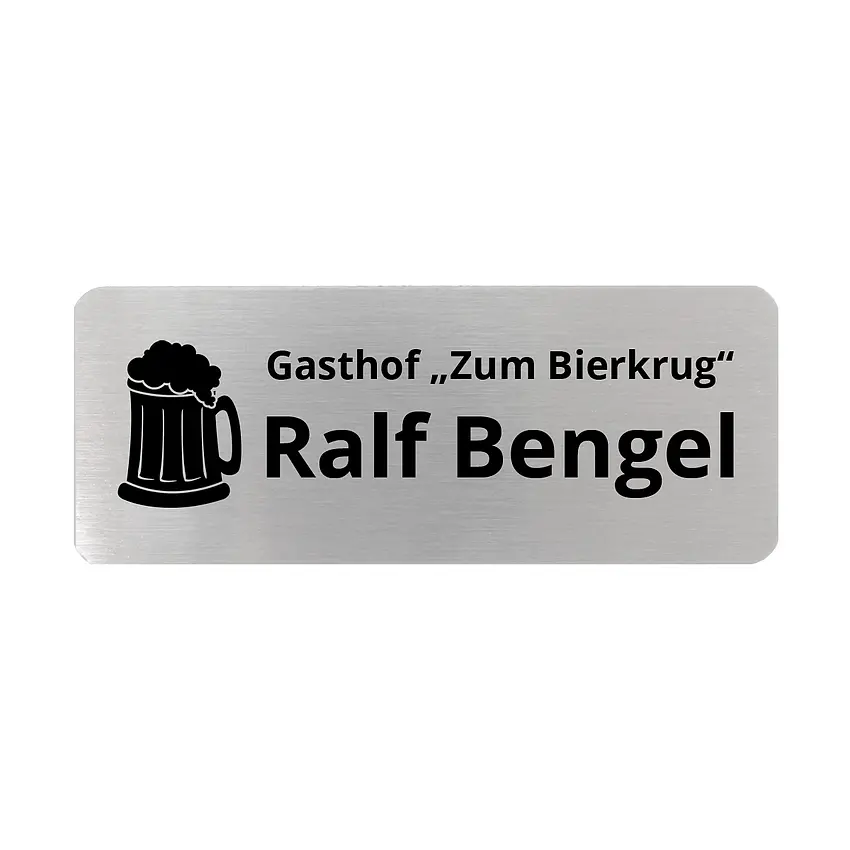 Namensschild mit Magnet