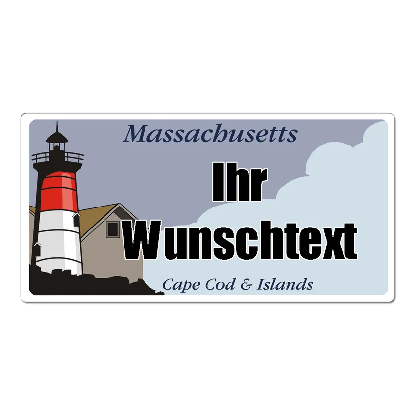 Massachusetts USA Dekoschild mit Wunschtext bedruckt 30 x 15 cm - Schilder  online kaufen